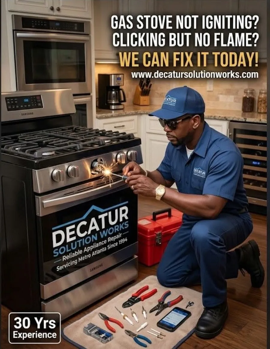 Fridge lights on but not cooling - Decatur Solution Works technician testing a refrigerator compressor in Decatur GA