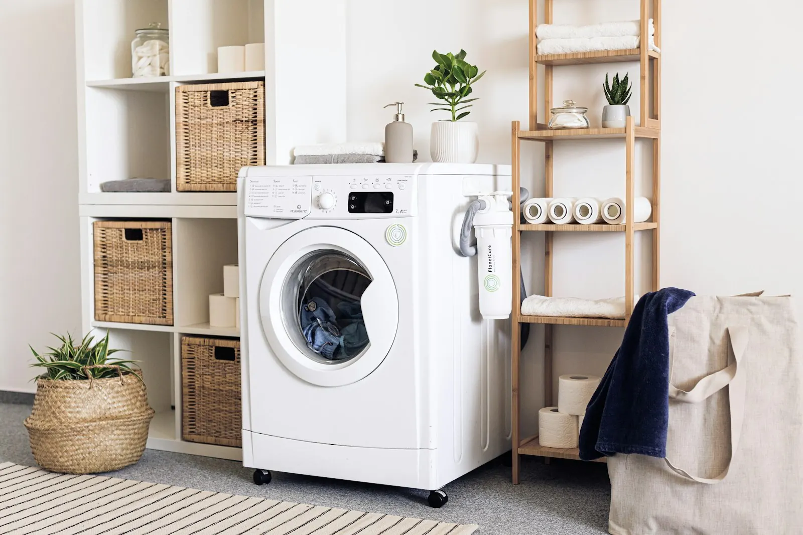 GE washer repair in Decatur GA - Decatur Solution Works technician servicing a GE washer
